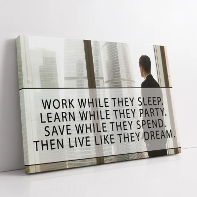 Personalisierte Leinwandbild - Arbeiten während