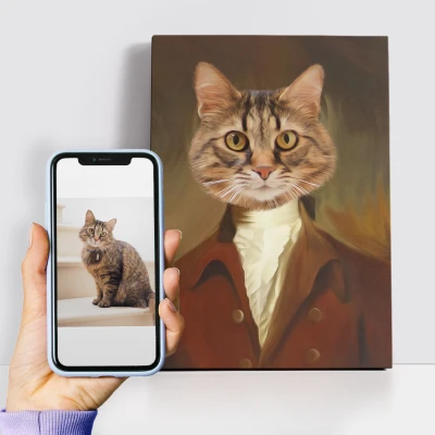 Personalisiertes königliches Gemälde - Baronialer Hund