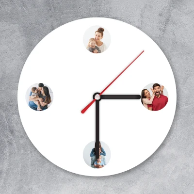 Personalisierte Uhr mit 4 Fotos