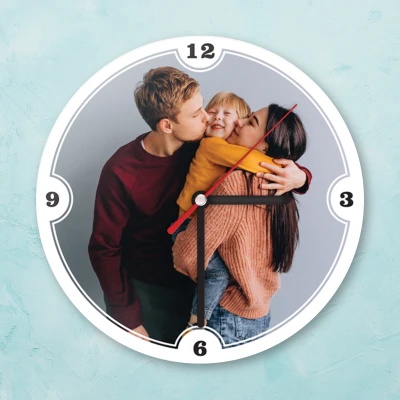Personalisierte Wanduhr mit einem Foto