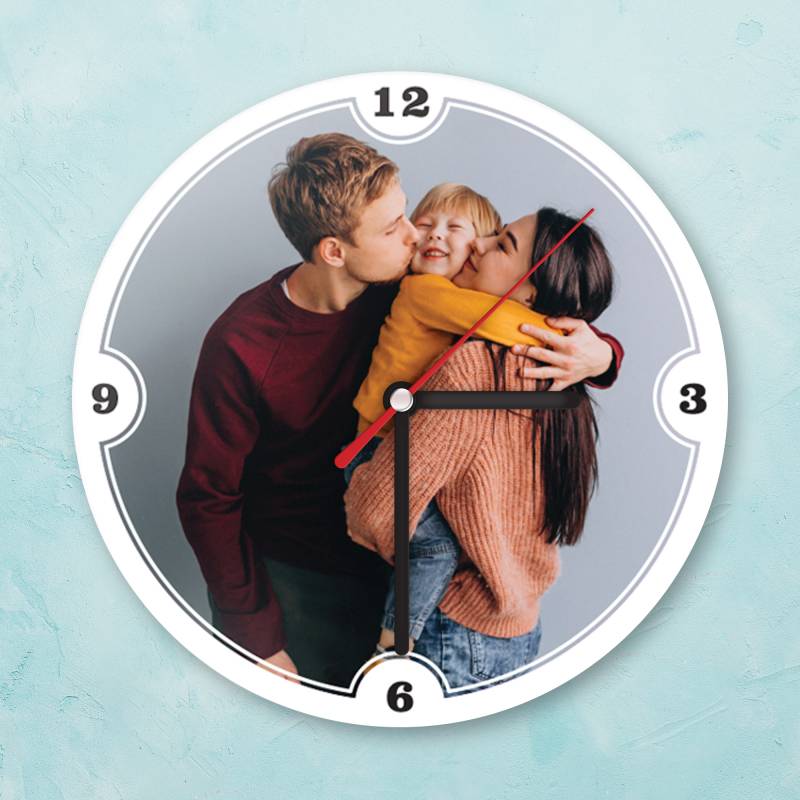 Personalisierte Wanduhr mit einem Foto