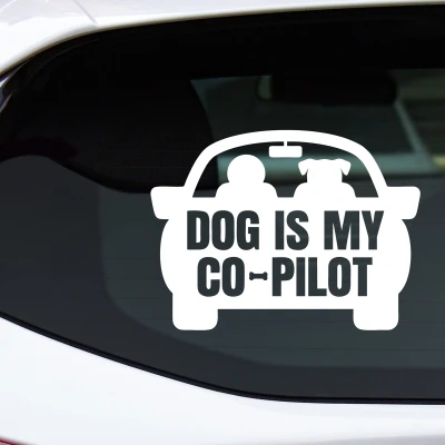 Autoaufkleber - Dog is my co-pilot