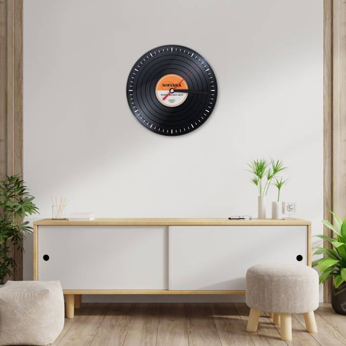 Wanduhr aus Vinyl