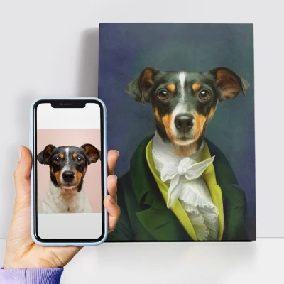 Personalisiertes königliches Gemälde - Fürstlicher Hund